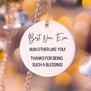Catholic Nun Appreciation Gifts Ornament Religious Humor Gift For Nun Sister Birthday Christmas Thank You Easter Parishioner Student Parent