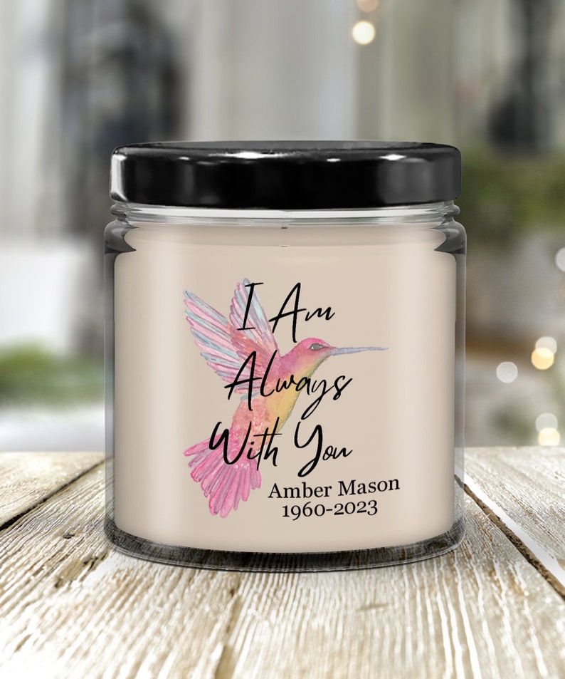 Personalized hummingbird gifts, remembering mom who passed away gift, condolences gift, as I sit in heaven, loss of parent, grieving friend image 7