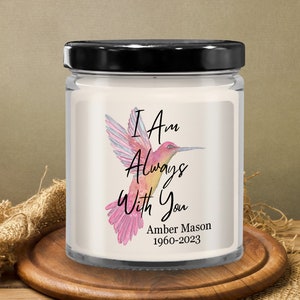 Personalized hummingbird gifts, remembering mom who passed away gift, condolences gift, as I sit in heaven, loss of parent, grieving friend image 9