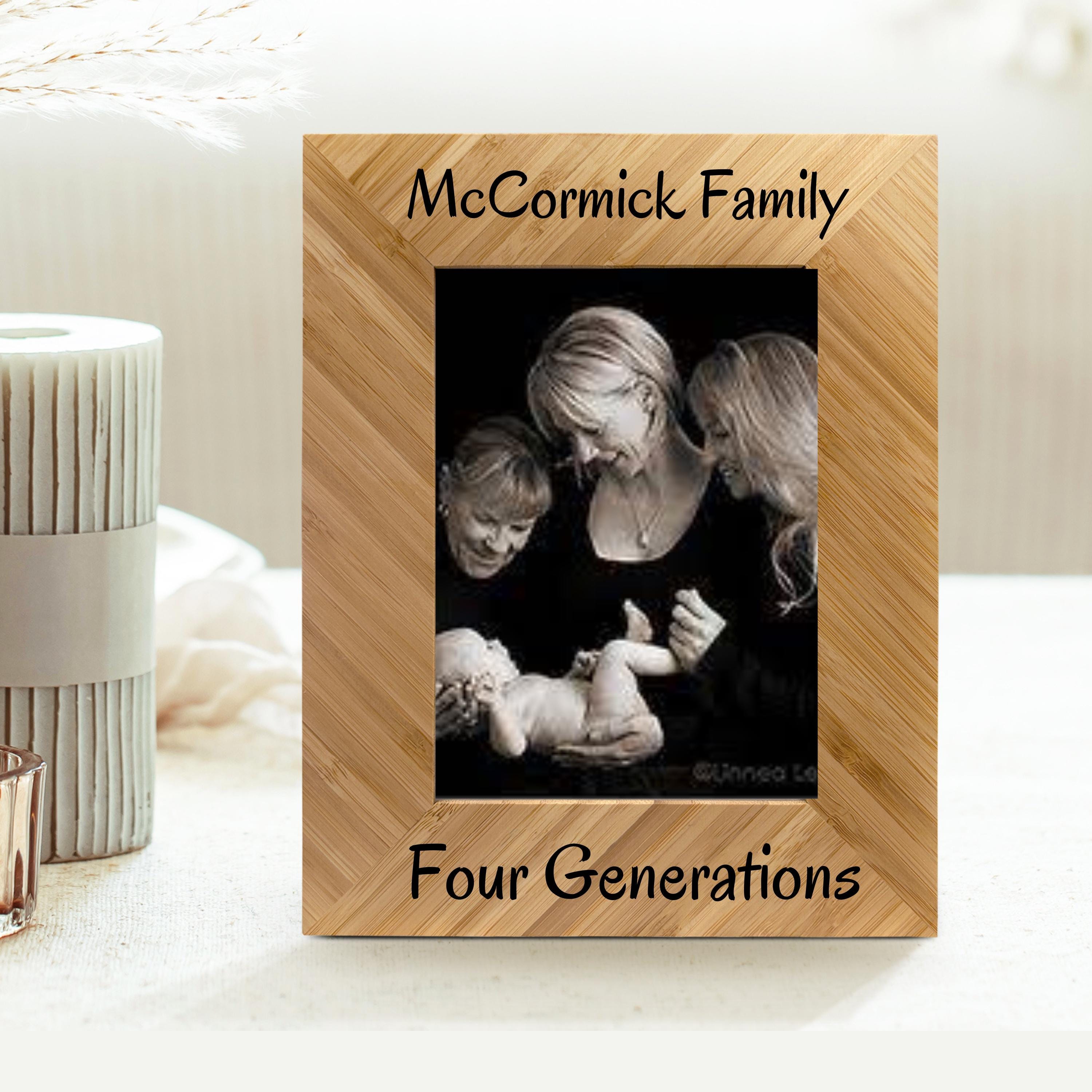 Four Generations Picture Frame, Personalized Custom Gift Grandmother ...