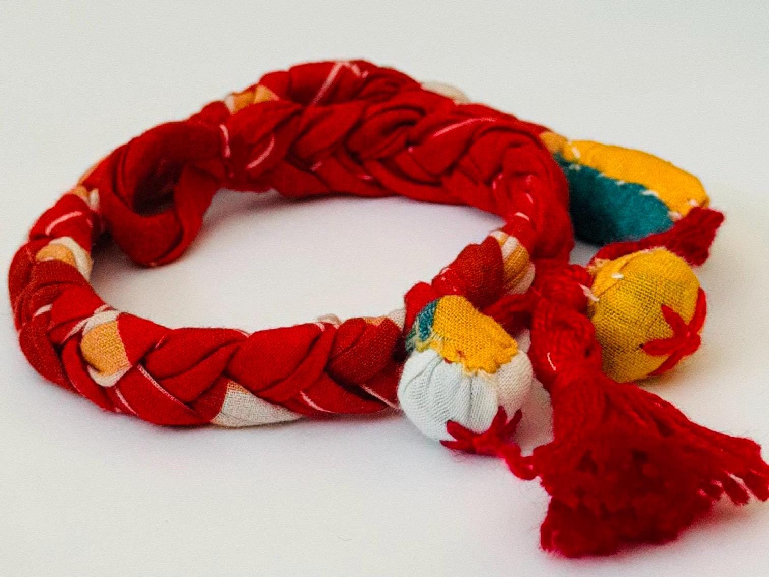 ブレスレット LABEL K BRAIDED FABRIC BRACELET (BR-TISSE_WHIFAMILYGANG) Braided Fabric Bracelet · A Braided Fabric Bracelet · Sewing