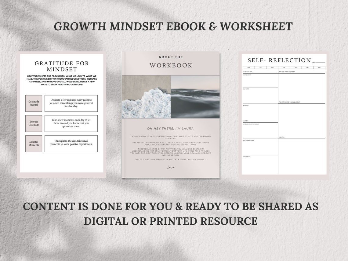 Life Coach Ebook, Growth Mindset Coaching Ebook, Therapist Template ...