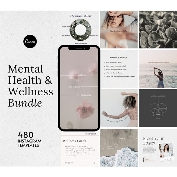 Geestelijke gezondheid Instagram Therapeut Instagram Bundel Angst, Wellness Social Media Template, Mindfulness Posts, Wellness Posts, Psycholoog