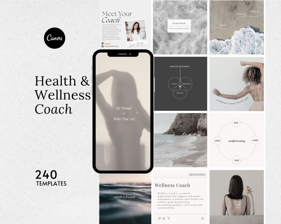 Wellness Instagram Template, Holistic Coach Social Media Post, Wellness ...