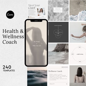 Wellness Instagram Template, Holistic Coach Social Media Post, Wellness Coach, Health Coach, Self Care Coach, Health and Wellness Template