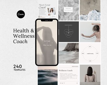 Wellness Instagram Template, Holistic Coach Social Media Post, Wellness Coach, Health Coach, Self Care Coach, Health and Wellness Template