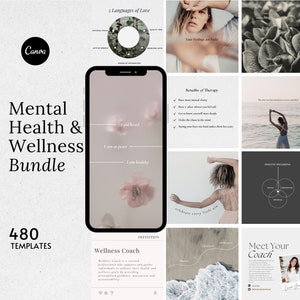 Mental Health Instagram Bundle, Therapist Instagram Story, Anxiety Therapy, Wellness Social Media Template, Mindfulness Posts, Psychologist