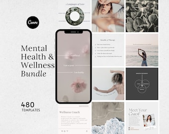 Mental Health Instagram Bundle, Therapist Instagram Story, Anxiety Therapy, Wellness Social Media Template, Mindfulness Posts, Psychologist