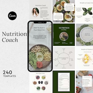 Nutrition Coach, Health Coach, Instagram Template, Nutrition Facts, Naturopath, Health Template, Wellness Coach, Social Media Post, Canva IG