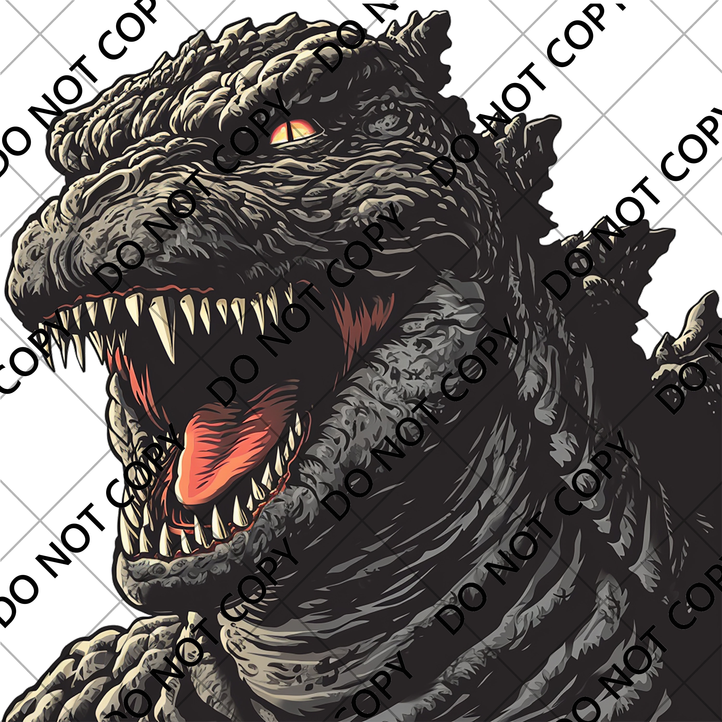 Godzilla Toho Vector Art Digital Download Godzilla Roaring PNG T Shirt ...