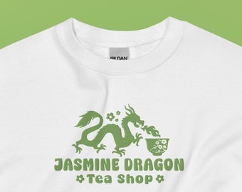 Avatar la última sudadera bordada de Airbender Jasmine Dragon Tea Shop / sudadera ATLA / Avatar la última sudadera Airbender