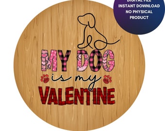 Dog Valentine SVG, Paw Heart SVG, Animal Lover Valentines Day SVG, Dog Mom Svg, Png, Files For Cricut, Sublimation Designs Downloads Bundle