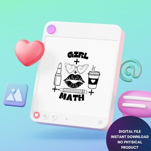 ガール 数学 バンドル、ガール 数学 png、面白い引用 png、ガール 数学 大学 PNG、昇華デザイン、デジタル ダウンロード svg jpg png バンドル