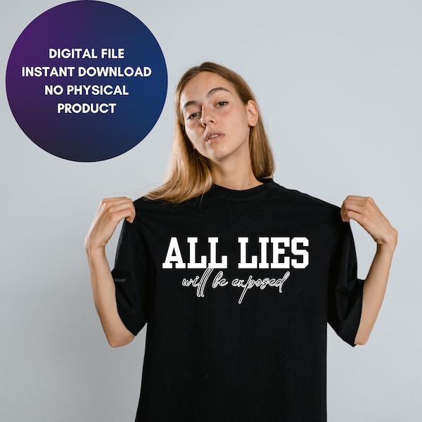 All Lies Will Be Exposed, Meme , Diddy, Trending Now , svg, png, jpg black and white bundle