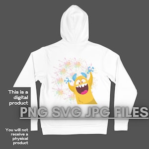 Vuurwerk Monster portretserie, cartoon SVG-, PNG- en JPG-bundel