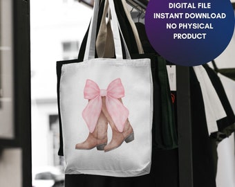 Coquette Cowgirl, Western sublimation design, Soft girl era, Cowgirl boots, Boots with bows, coquette shirt design, pink bow png svg jpg