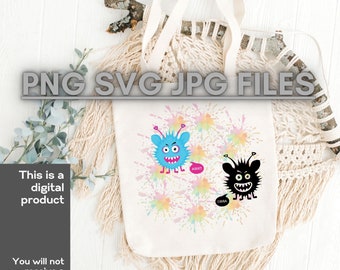Paquete SVG, PNG y JPG de Twinsies Monsters