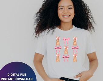 Coquette Bunny,Easter Png,Easter Vibes Png,Easter Bunny Png,Easter Shirt Design,Happy Easter Png,Easter Sublimation Design, jpg, png, svg