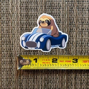 Sloth Race Car Sticker - Etsy