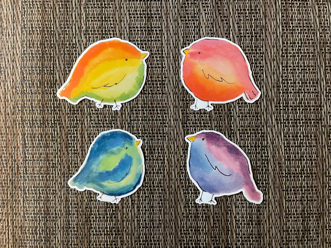 Water Color Bird Sticker - Etsy