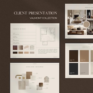 Interior Design Presentation | Interior Design Project Template | Client Presentation | Canva Template | Adobe Indesign Template