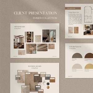 Interior Design Presentation | Interior Design Project Template | Client Presentation | Canva Template | Adobe Indesign Template