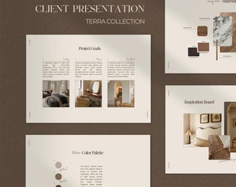 Interior Design Presentation Template | Canva, InDesign, PPT | Terra Collection