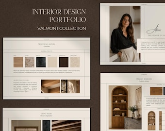 Interior Design Portfolio Template | Canva & Adobe InDesign | Architecture Portfolio | A4 and US Letter