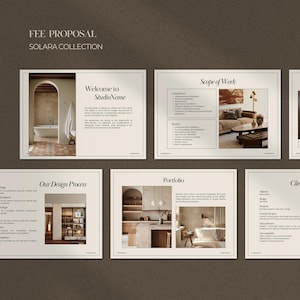 Interior Design Proposal Template | Project Proposal Template for Interior Designers | Interior Design Presentation | Adobe Indesign & Canva