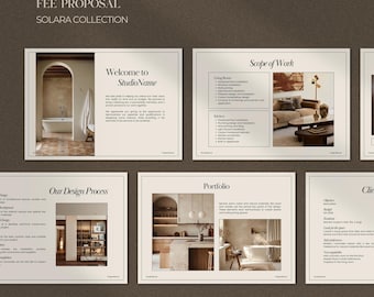 Interior Design Proposal Template | Project Proposal Template for Interior Designers | Interior Design Presentation | Adobe Indesign & Canva