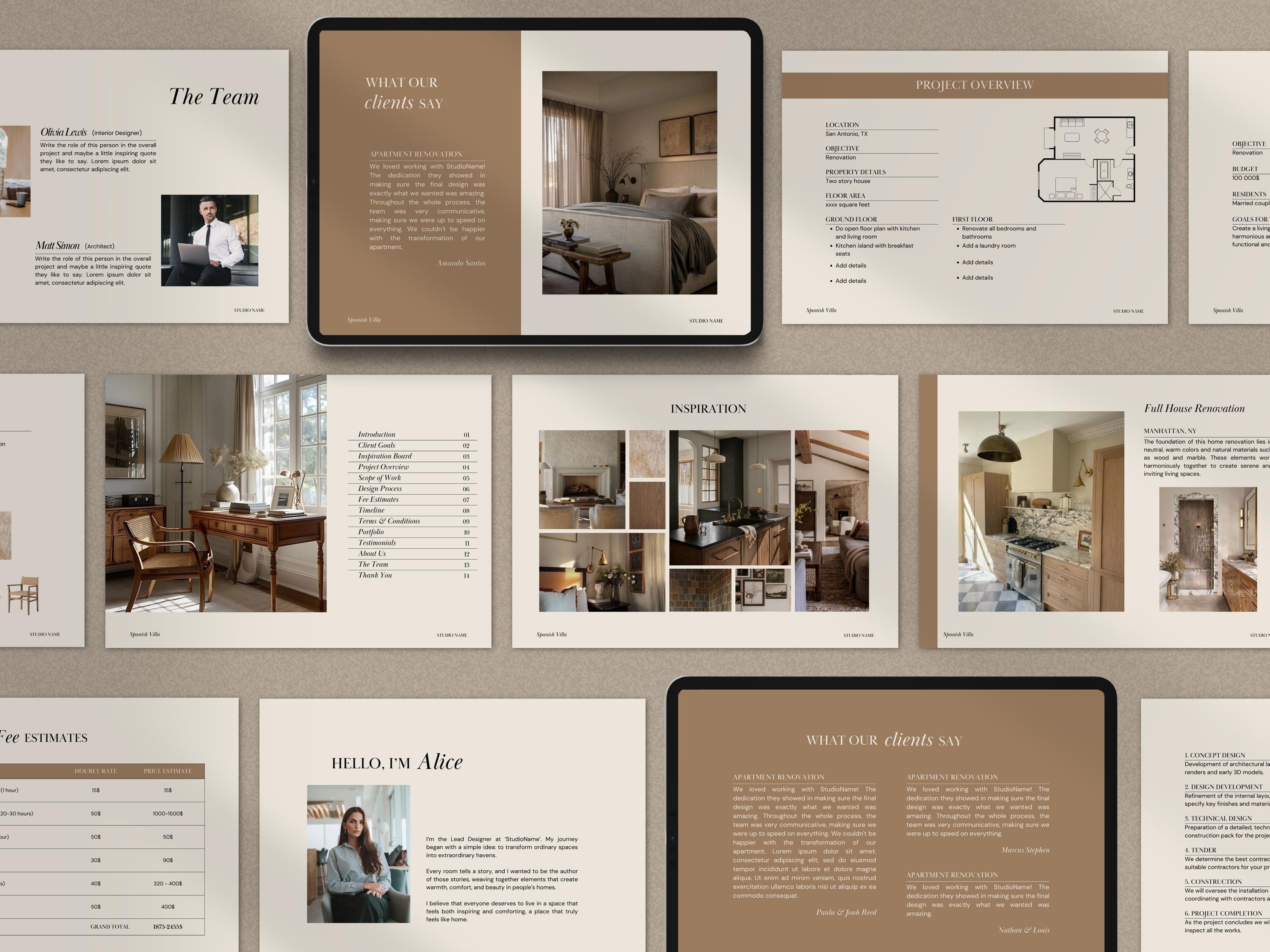 Interior Design Bundle | Interior Design Presentation Template ...