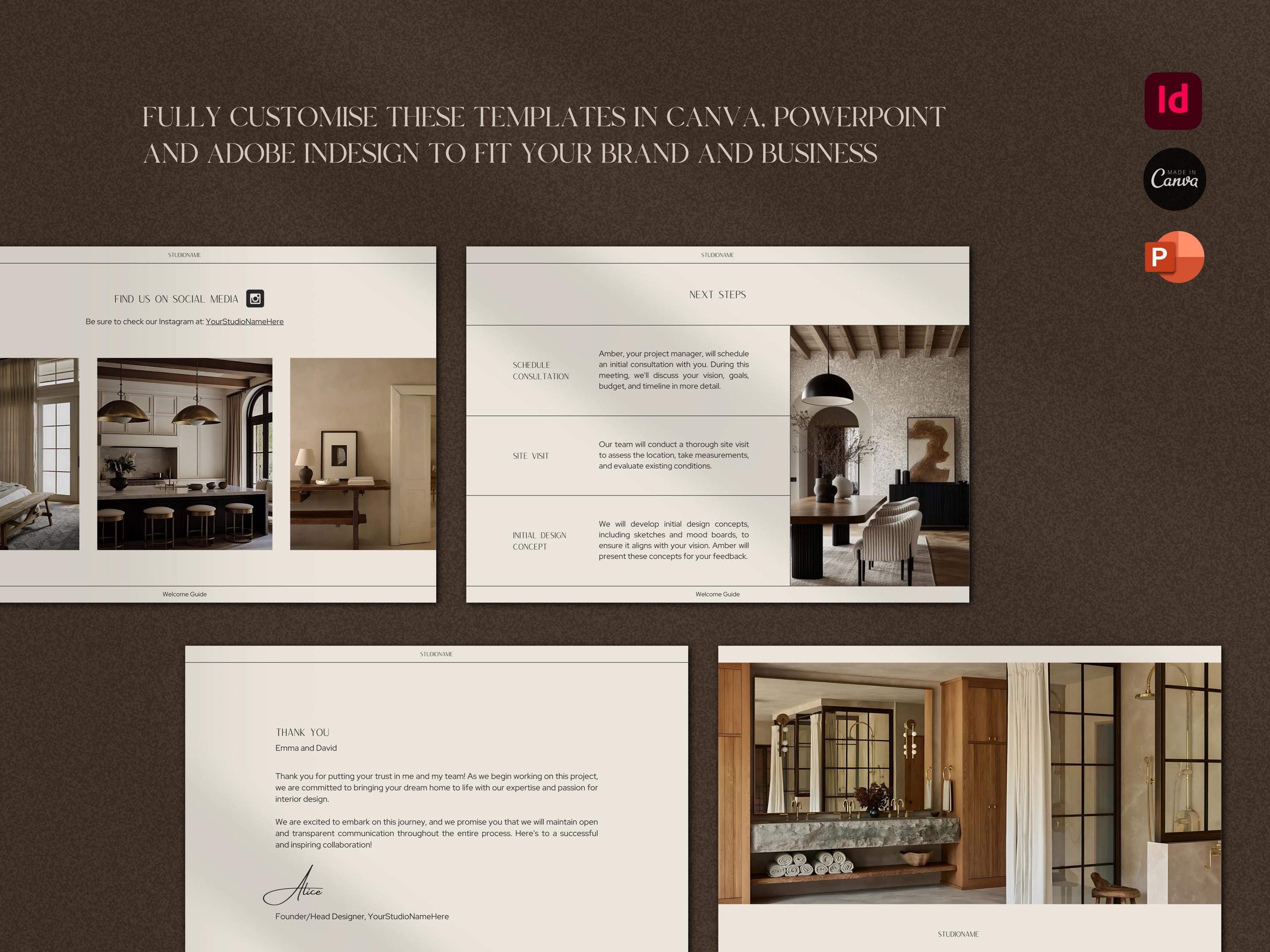 Interior Design Welcome Guide Template | Interior Design Welcome Packet ...