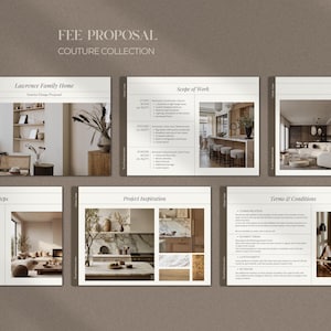 Interior Design Proposal | Interior Design Presentation | Project Proposal Template for Interior Designers | Indesign, Canva & PowerPoint
