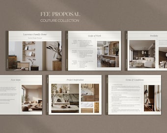Interior Design Proposal | Interior Design Presentation | Project Proposal Template for Interior Designers | Indesign, Canva & PowerPoint