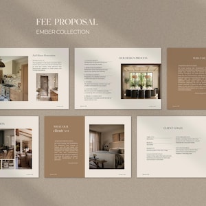 Interior Design Proposal Template | Project Proposal Template for Interior Designers | Interior Design Presentation | Adobe Indesign & Canva