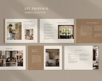 Interior Design Proposal Template | Fee Proposal Template for Interior Designers | Canva, Indesign & PowerPoint