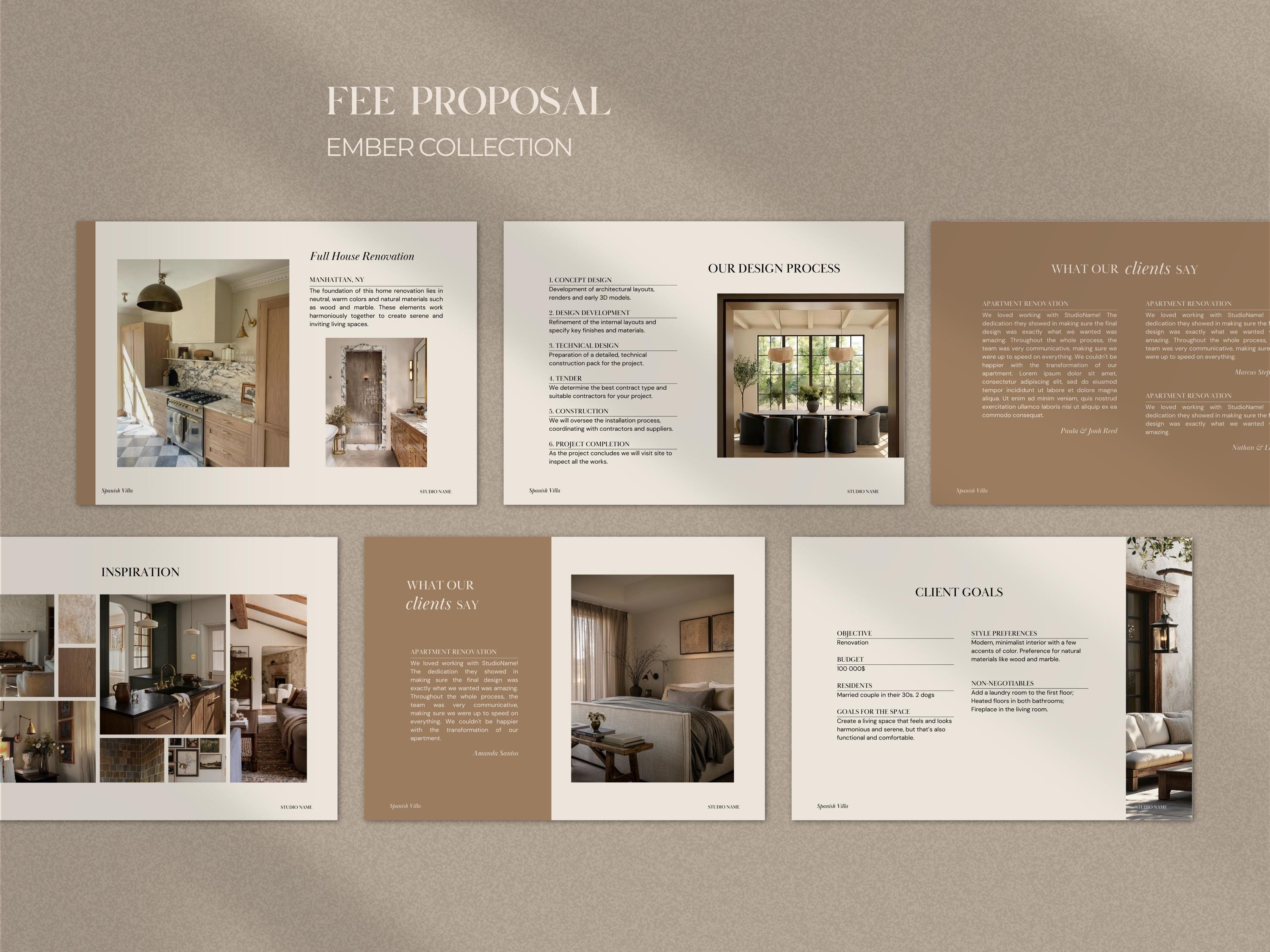 Interior Design Proposal Template | Project Proposal Template for ...