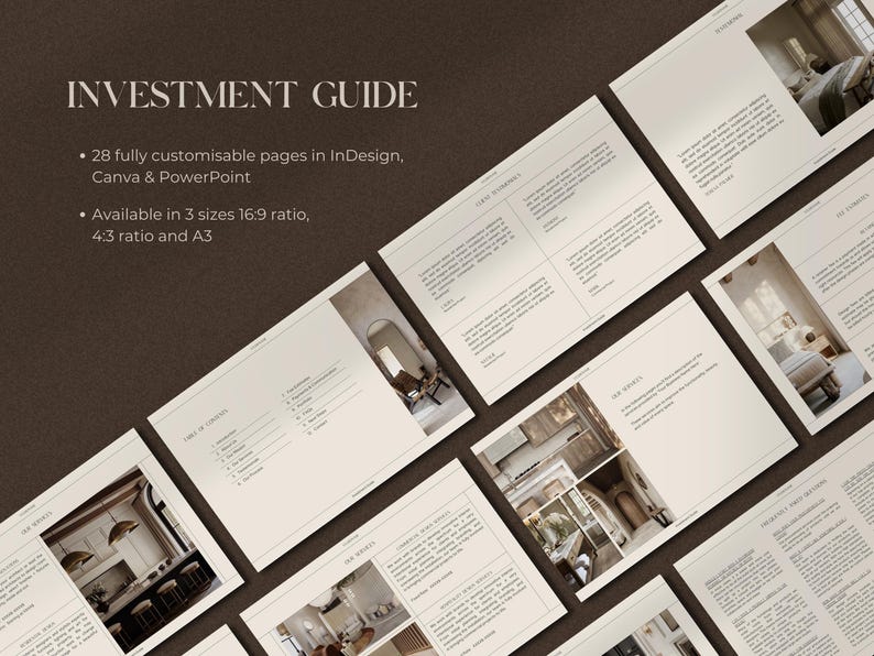 Interior Design Bundle | Investment Guide | Project Proposal | Welcome ...
