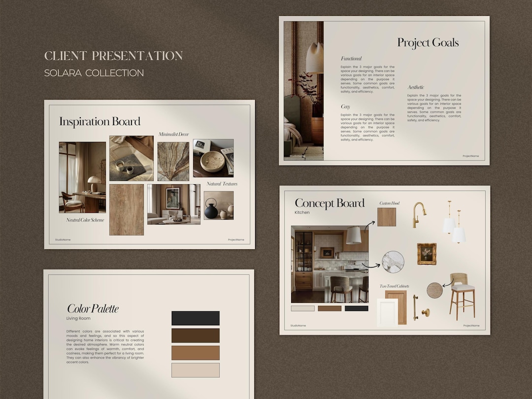 Interior Design Presentation Template | Interior Design Project ...