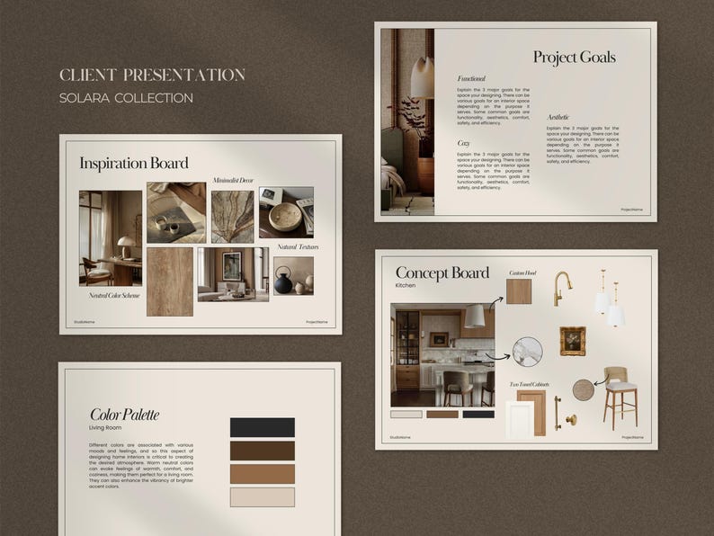 Indesign Client Inspo Interior Design Presentation Template | Interior Design Project ...