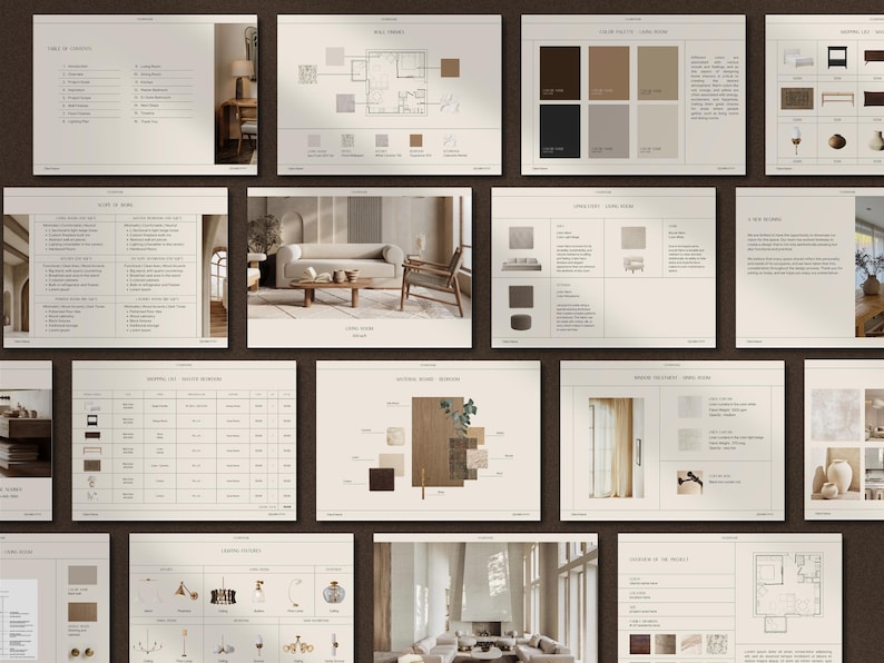 Interior Design Bundle | Interior Design Presentation Template | Interior Design Proposal | FF&E Schedule | Interior Design Templates image 6