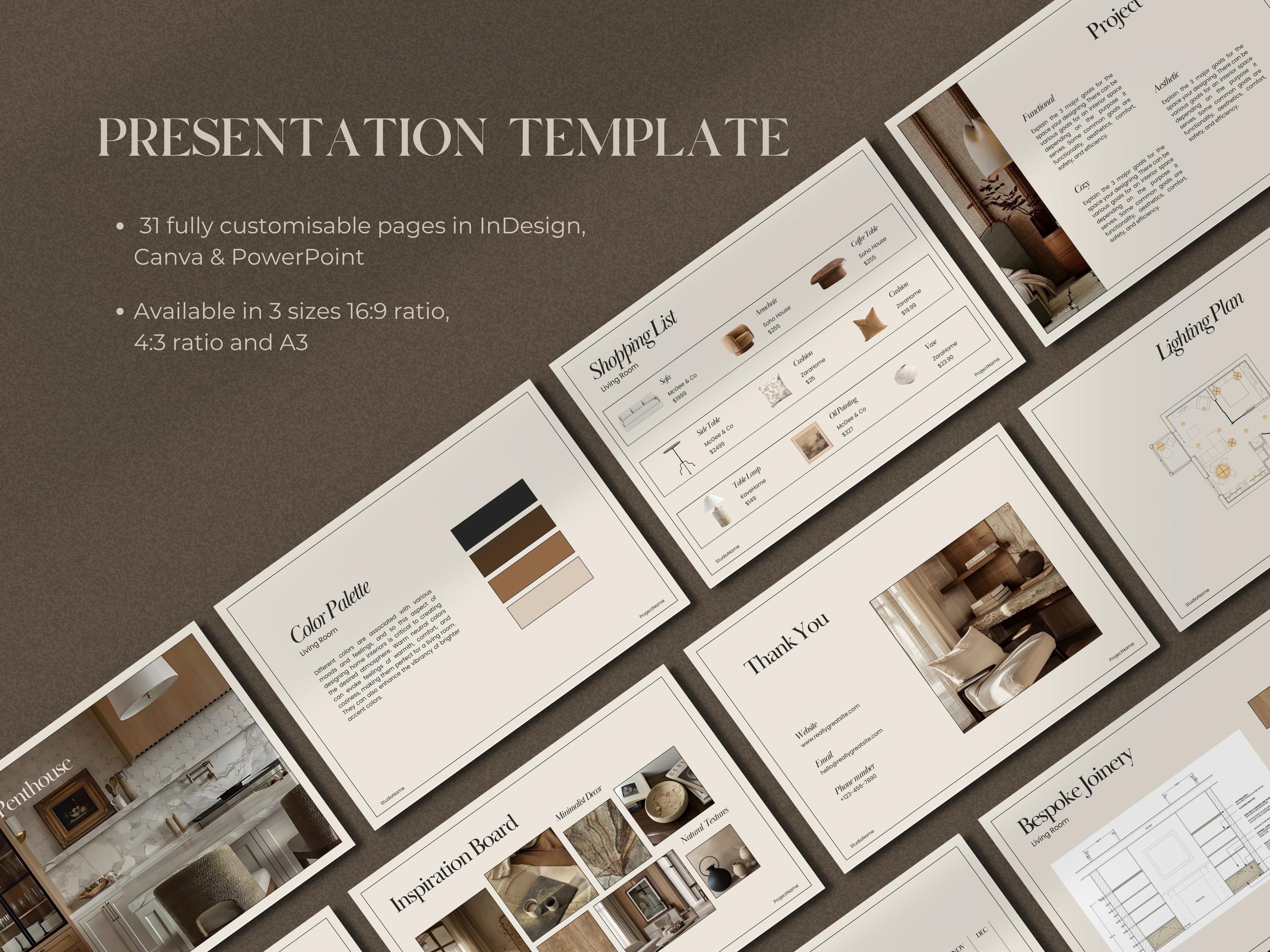 Interior Design Bundle | Interior Design Presentation Template ...