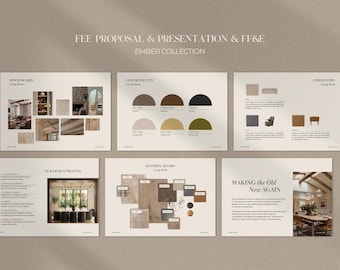 Interior Design Bundle | Interior Design Presentation Template | Interior Design Proposal | FF&E Schedule | Interior Design Templates