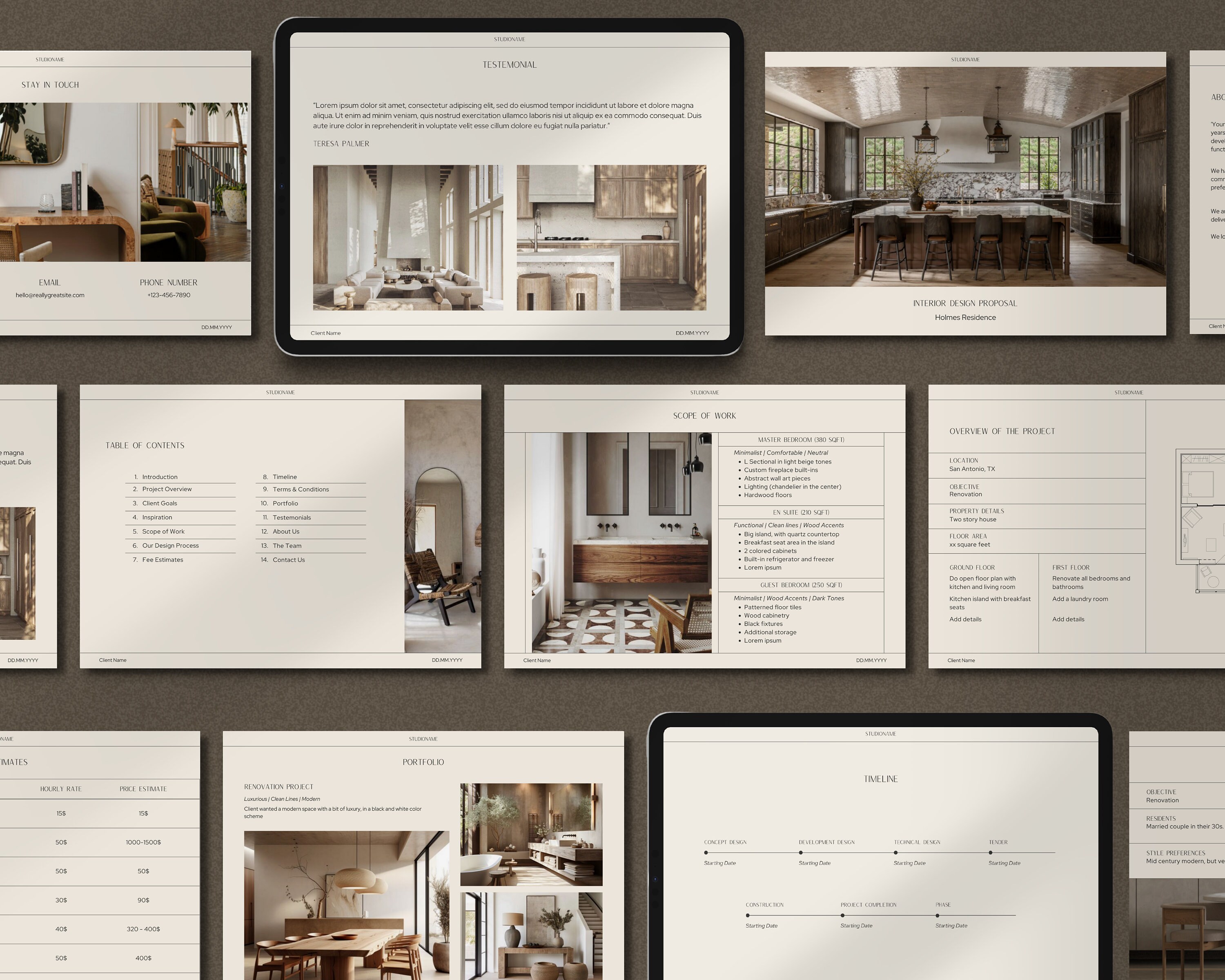 Interior Design Proposal Template Interior Design Presentation Project ...