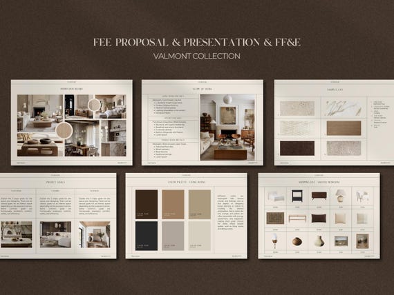Interior Design Bundle | Interior Design Presentation Template | Interior Design Proposal | FF&E Schedule | Interior Design Templates