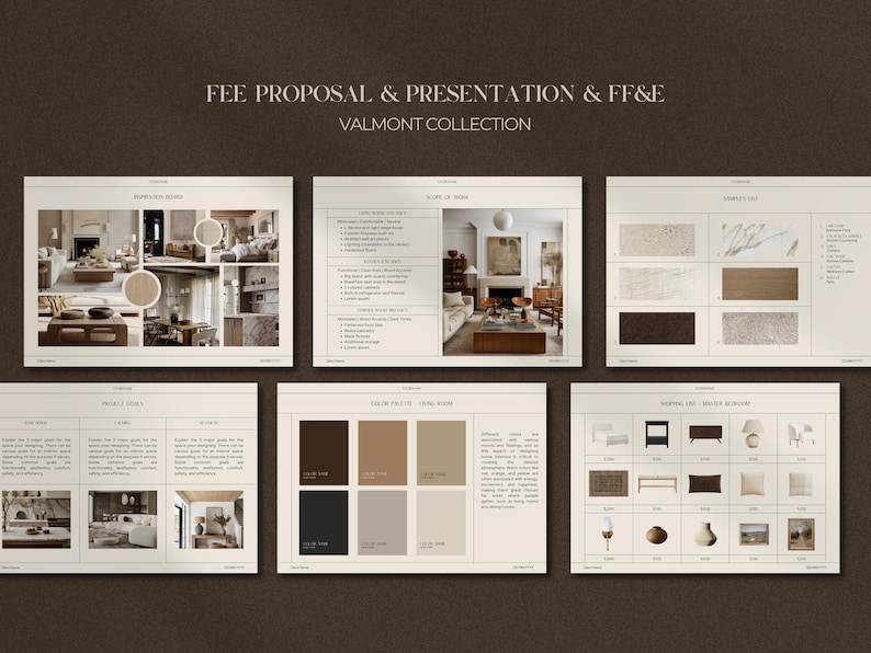 Interior Design Bundle | Interior Design Presentation Template | Interior Design Proposal | FF&E Schedule | Interior Design Templates image 1