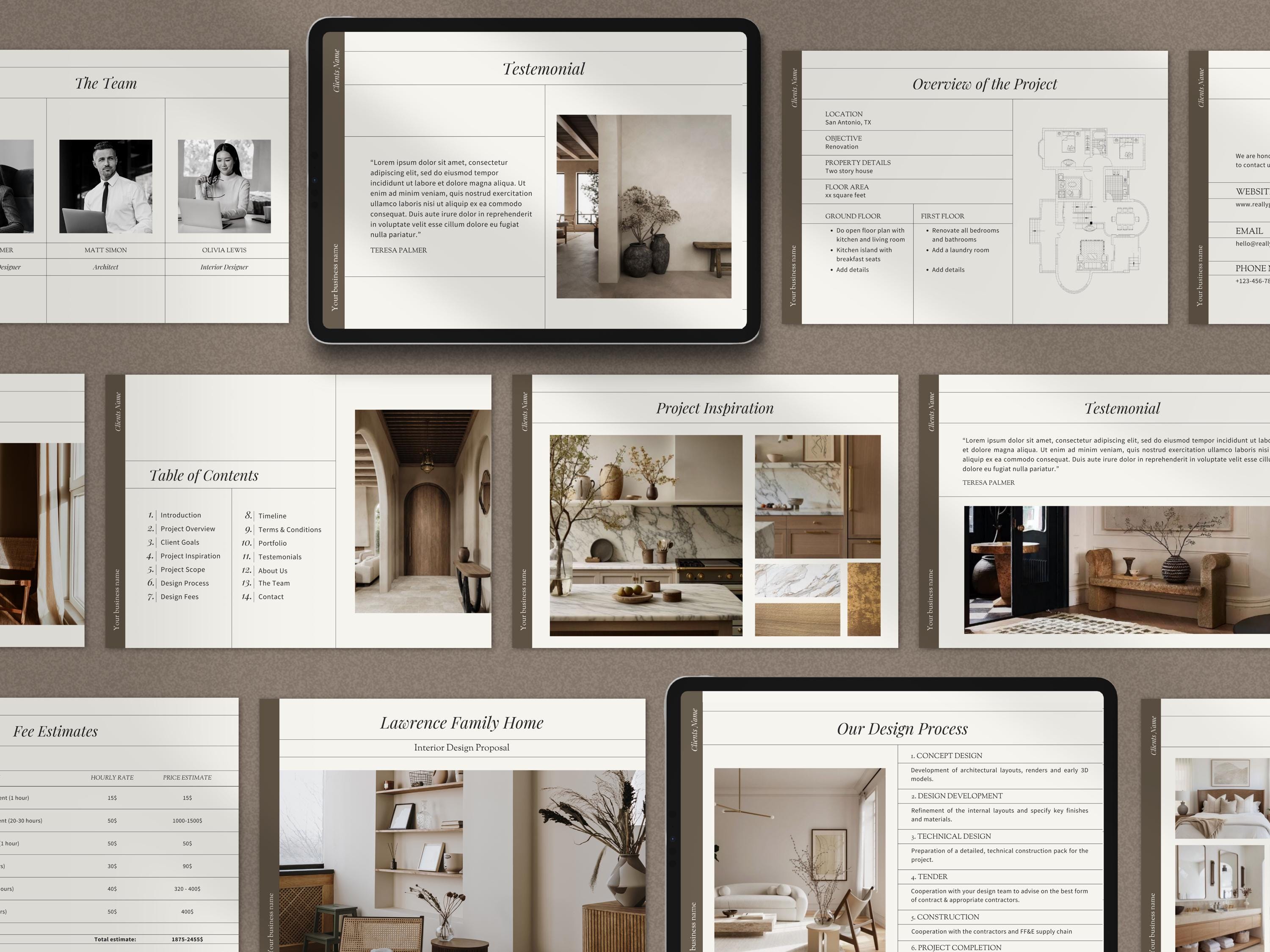 Interior Design Bundle | Interior Design Presentation Template ...