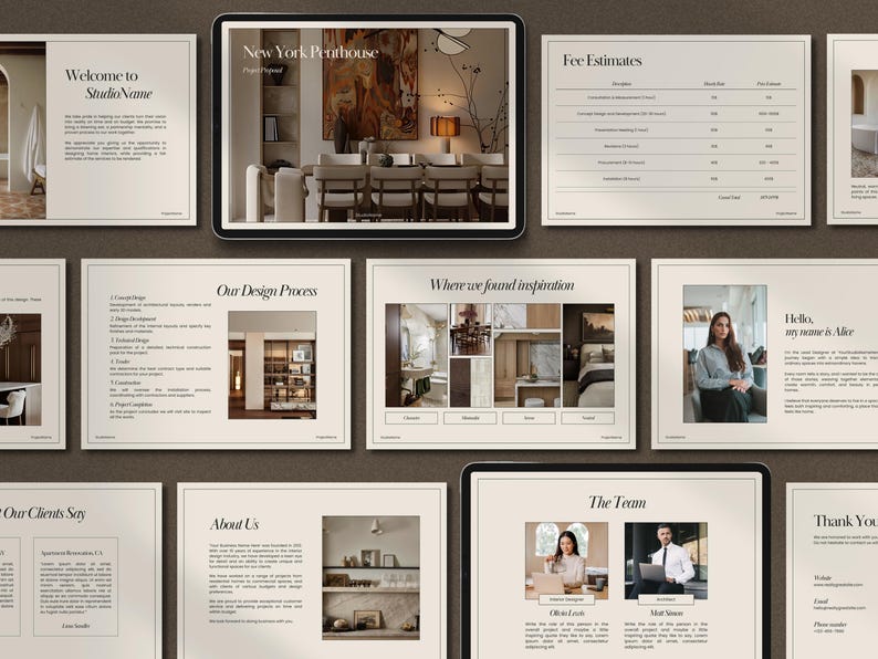 Interior Design Proposal Template | Project Proposal Template for ...