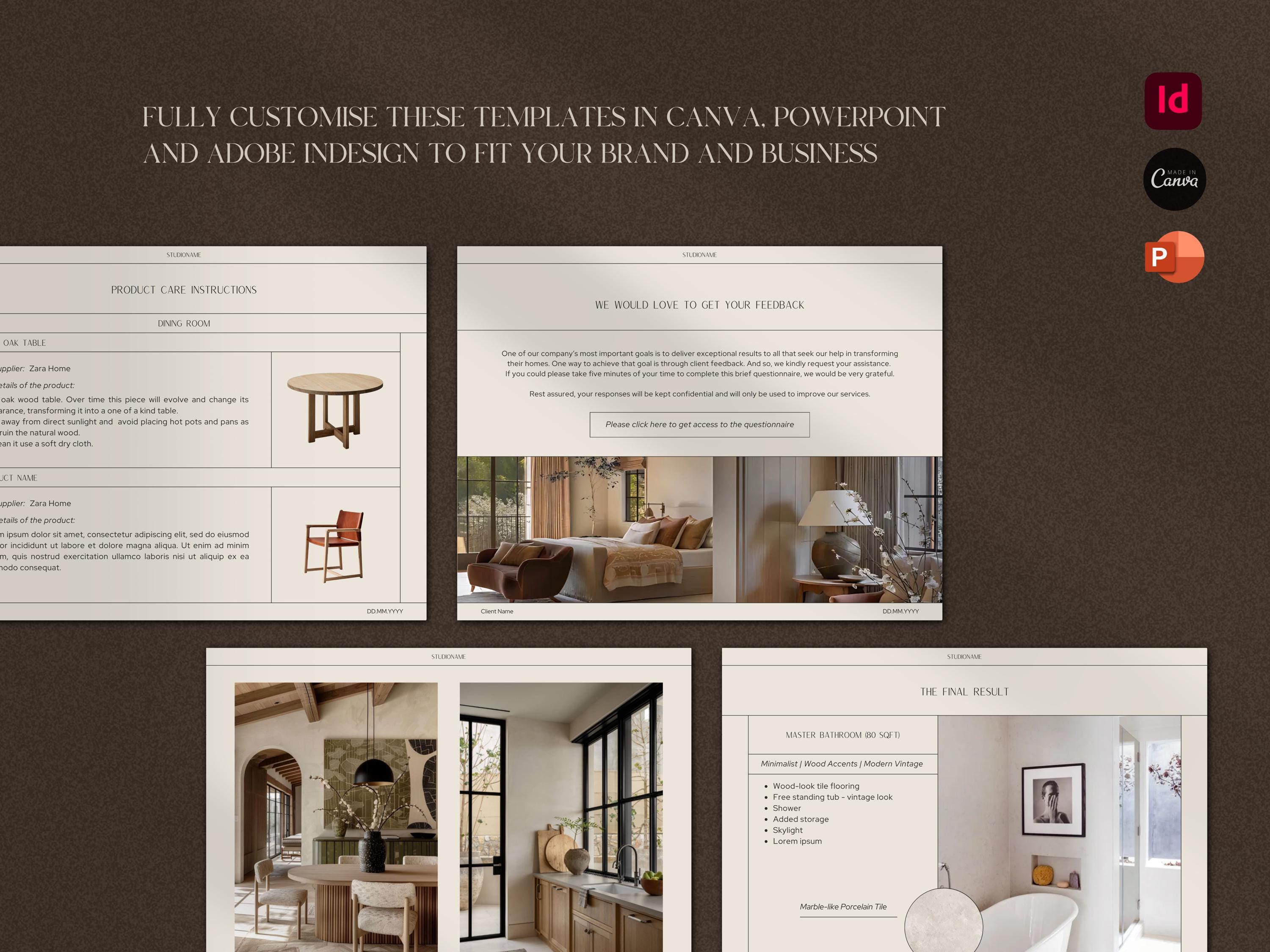 Interior Design Goodbye Packet Template | Interior Design Client ...