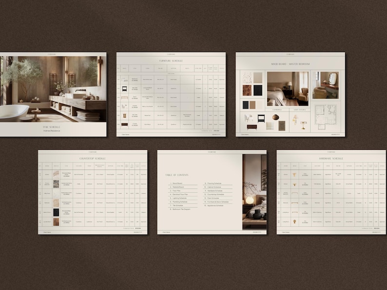 Interior Design Bundle | Interior Design Presentation Template | Interior Design Proposal | FF&E Schedule | Interior Design Templates image 8